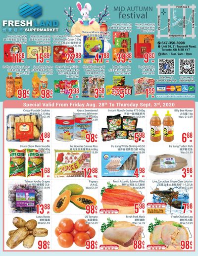 FreshLand Supermarket Flyer August 28 to September 3