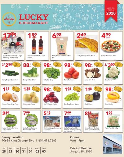 Lucky Supermarket (Surrey) Flyer August 28 to September 3