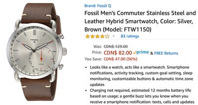 Amazon Canada Deals: Save 39% on Fossil Men’s Smartwatch + 40% on Gaming Headset + More Offers
