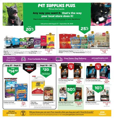 Pet Supplies Plus Weekly Ad August 27 to September 30