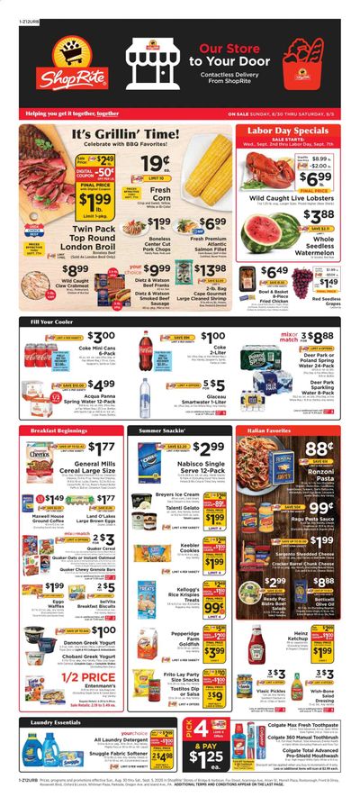 ShopRite Weekly Ad August 30 to September 5