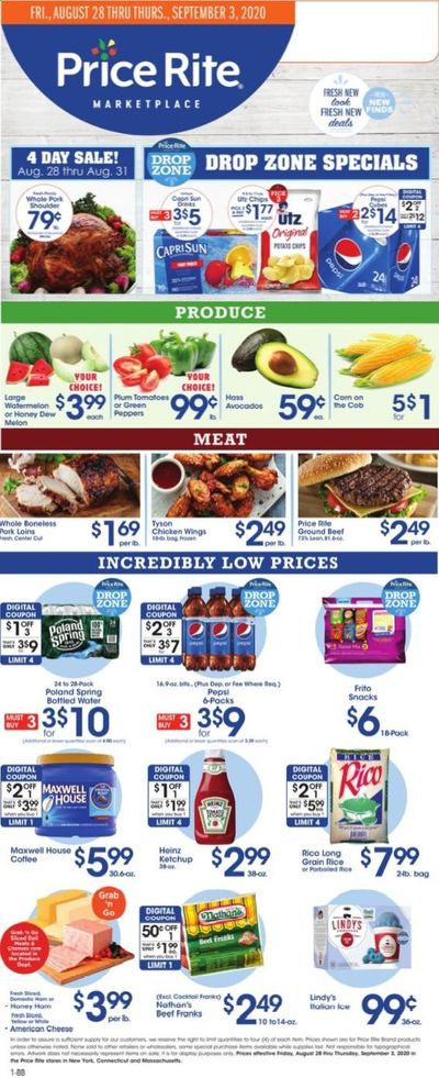 Price Rite Weekly Ad August 28 to September 3