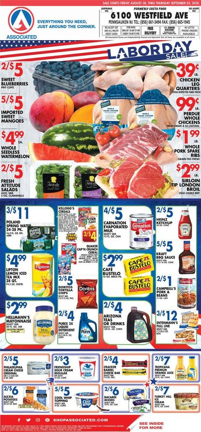 Associated Supermarkets Weekly Ad August 28 to September 3