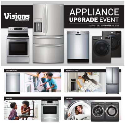 Visions Electronics Appliance Upgrade Event Flyer August 28 to September 3