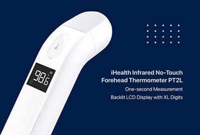 Thermometer for Adults by iHealth, Infrared Forehead Thermometer for Adults and Kids, Touchless Digital Baby Thermometer with Fever Indicator, Non Contact Thermometer (PT2L) For $30.00 At Amazon Canada