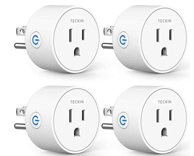 TECKIN Smart Plug WiFi Mini Socket Compatible with Siri, Alexa Echo, Google Home, Timer Function, IC ETL and FCC Certified,No Hub Required (4 Pack) For $36.99 At Amazon Canada