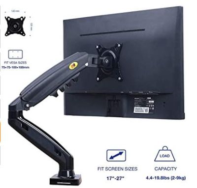 NB North Bayou Monitor Desk Mount Full Motion Swivel Stand Monitor Arm for 17''-27'' Monitor with Load from 4.4lbs up to 19.8lbs CA-F80-B For $25.90 At Amazon Canada