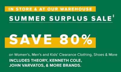 Hudson’s Bay Canada Summer Super Sale: Save up to 80% off Clearance on Women’s, Men’s and Kids’ Clothing, Shoes & More