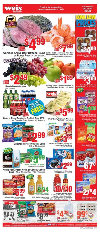 Weis Weekly Ad August 27 to October 1