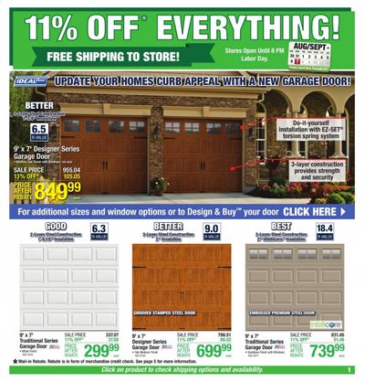Menards Weekly Ad August 30 to September 7