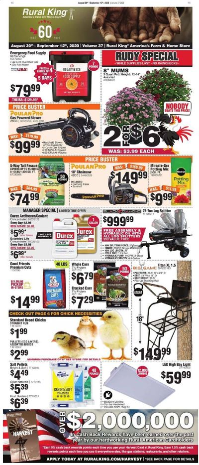 Rural King Weekly Ad August 30 to September 12