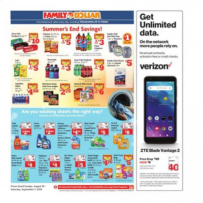 Family Dollar Weekly Ad August 30 to September 5