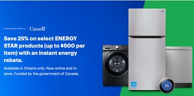 Best Buy Canada Weekly Deals: Save an Extra 25% on Select Energy Star products + More Offers