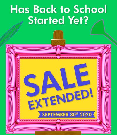 Back to School Sale Extended! More Time to Save!