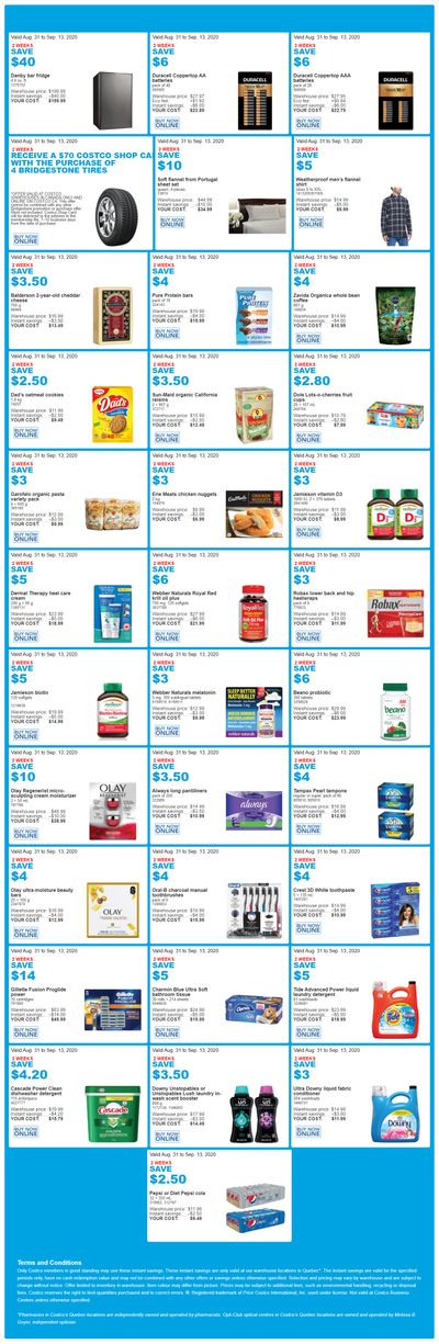 Costco (QC) Weekly Savings August 31 to September 13