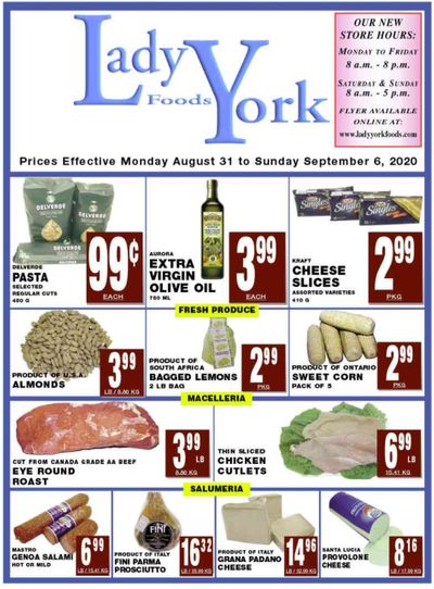 Lady York Foods Flyer August 31 to September 6