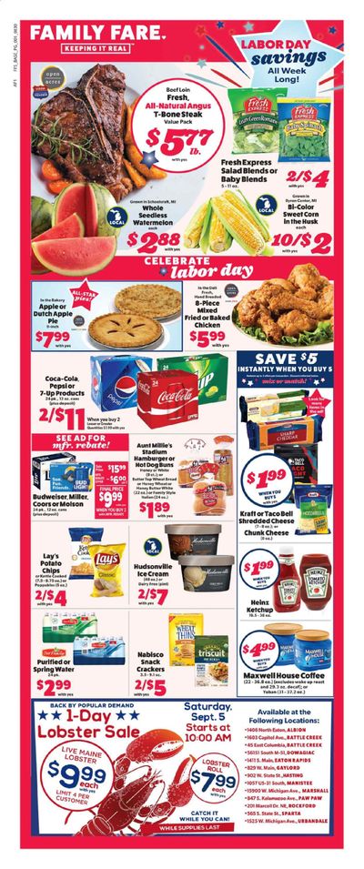 Family Fare Weekly Ad August 30 to September 5