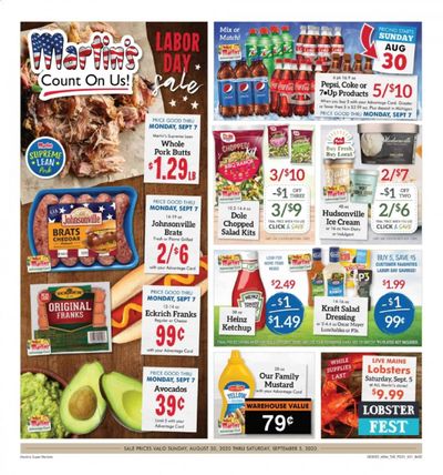 Martin’s Weekly Ad August 30 to September 5