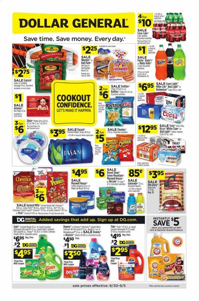 Dollar General (NC) Weekly Ad August 30 to September 5