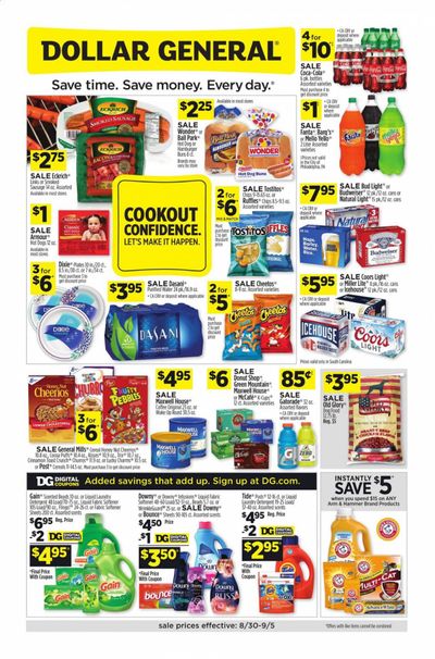 Dollar General (SC) Weekly Ad August 30 to September 5