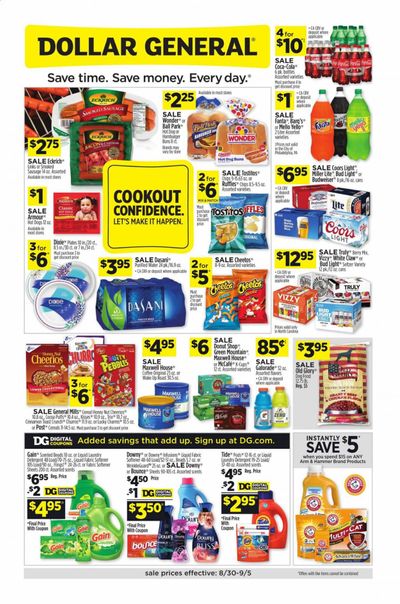 Dollar General (NC) Weekly Ad August 30 to September 5