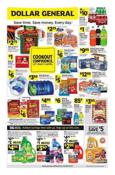 Dollar General (FL) Weekly Ad August 30 to September 5