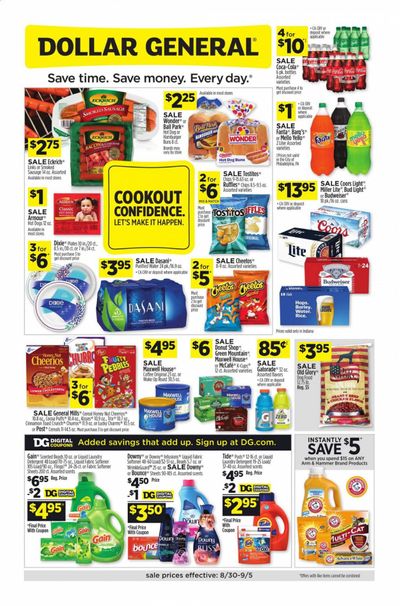 Dollar General (IN) Weekly Ad August 30 to September 5 Dollar General (IN) Weekly Ad August 30 to September 5