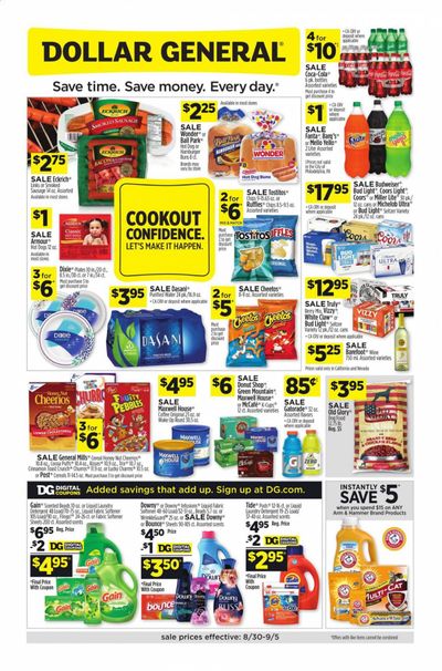Dollar General (CA, NV) Weekly Ad August 30 to September 5
