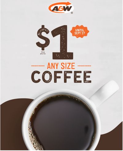 A&W Canada Promotions: Enjoy $1 Any Size Coffee