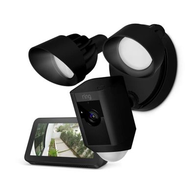 Ring Floodlight Camera (Black) with Echo Show 5 (Black) On Sale for $ 279.99 (Save $ 149.00) at Amazon Canada