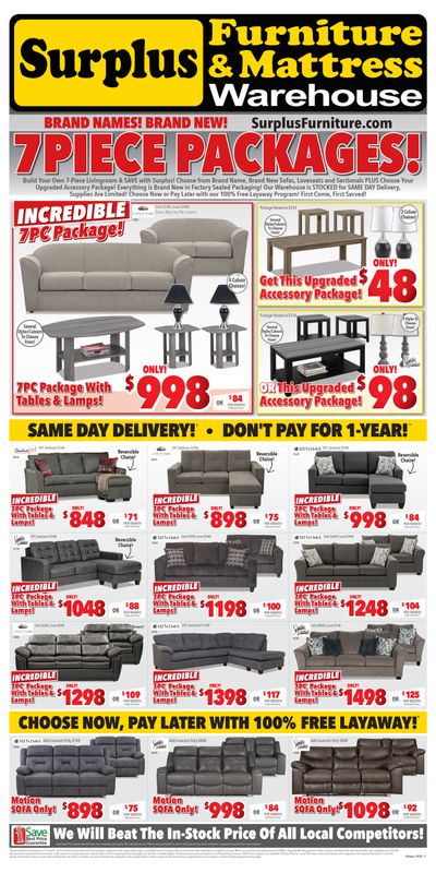 Surplus Furniture & Mattress Warehouse (Thunder Bay) Flyer September 1 to 14