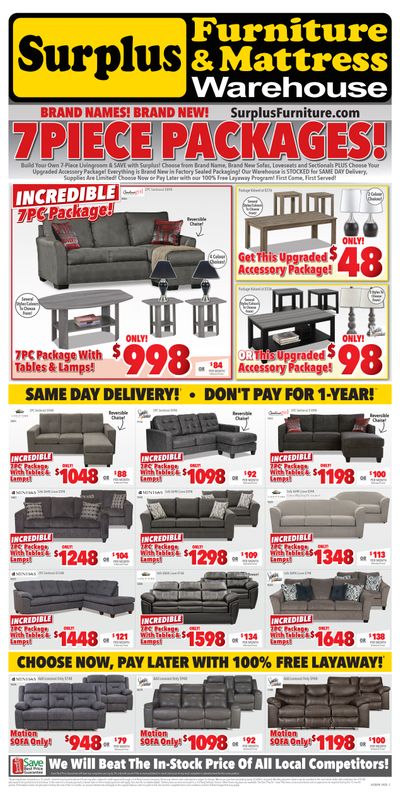 Surplus Furniture & Mattress Warehouse (Grand Falls Windsor) Flyer September 1 to 14