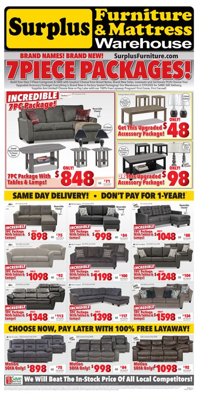 Surplus Furniture & Mattress Warehouse (Charlottetown) Flyer September 1 to 14