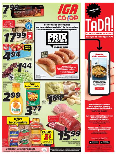 IGA (NB) Flyer September 3 to 9