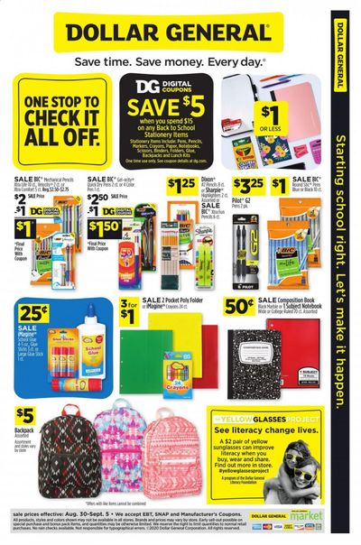 Dollar General (MA, MD, MI, MN, NC, NJ, NY, PA, WI) Weekly Ad August 30 to September 5
