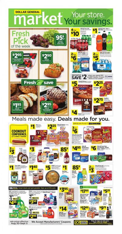 Dollar General (CA) Weekly Ad August 30 to September 5