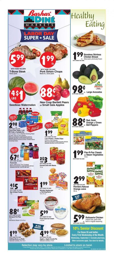 Bashas' (AZ, NM) Weekly Ad September 2 to September 8