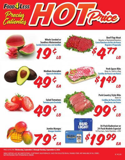 Food 4 Less (CA) Weekly Ad September 2 to September 8