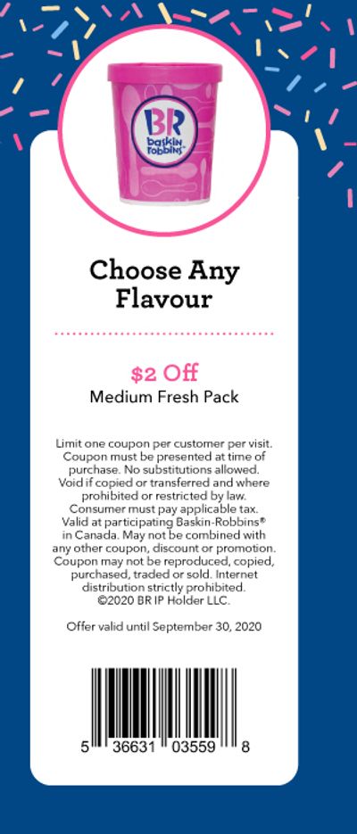 Choose Any Flavour $2 Off Medium Fresh Pack