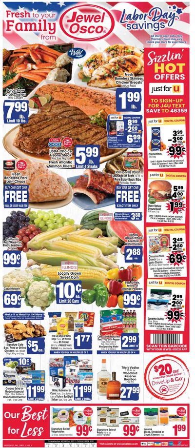 Jewel Osco (IL) Weekly Ad September 2 to September 8