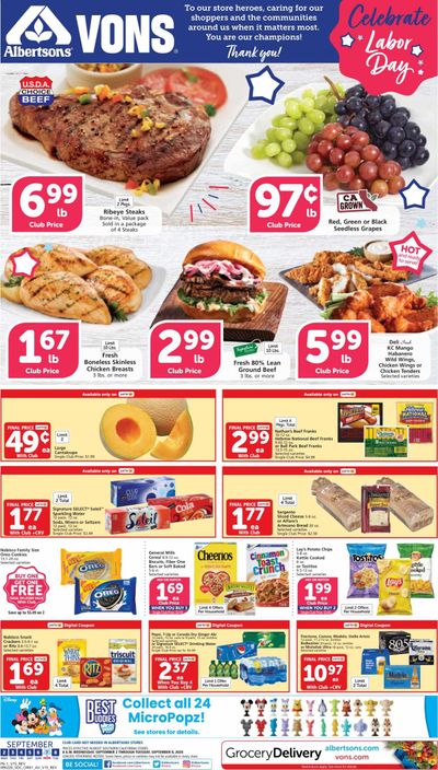 Albertsons Weekly Ad September 2 to September 8