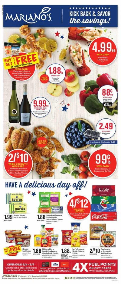 Mariano’s Weekly Ad September 2 to September 8