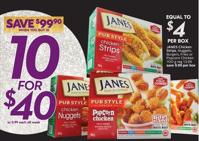 Sobeys Ontario: Janes Chicken $40 For 10 Boxes Friday November 29th