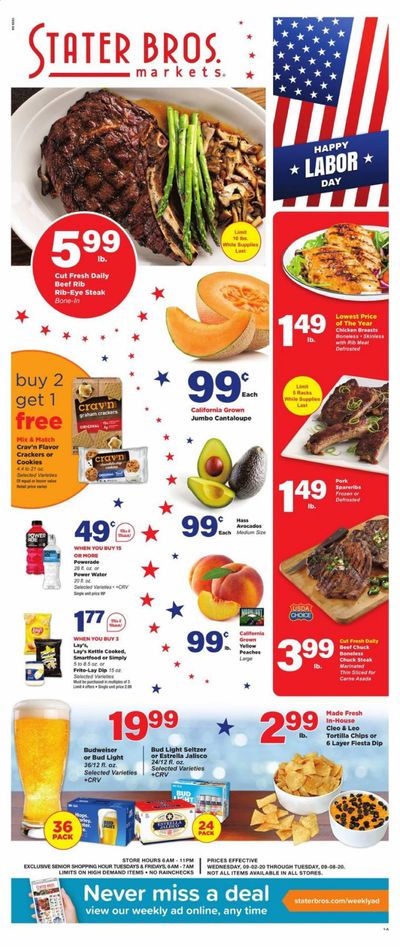 Stater Bros. Weekly Ad September 2 to September 8