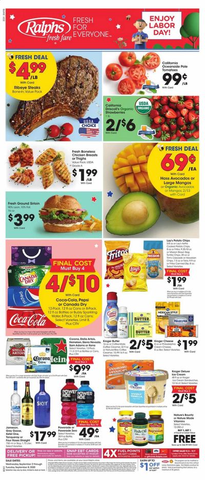 Ralphs Fresh Fare Weekly Ad September 2 to September 8