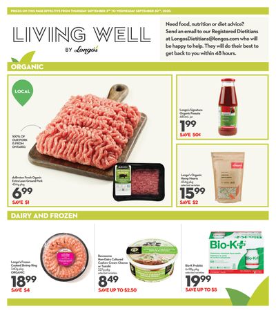 Longo's Living Well Flyer September 3 to 30