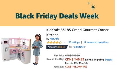 Amazon Canada Black Friday Deals Week: Today, Save 41% on KidKraft Dollhouses and Playsets + 38% on Family Games + More Deals