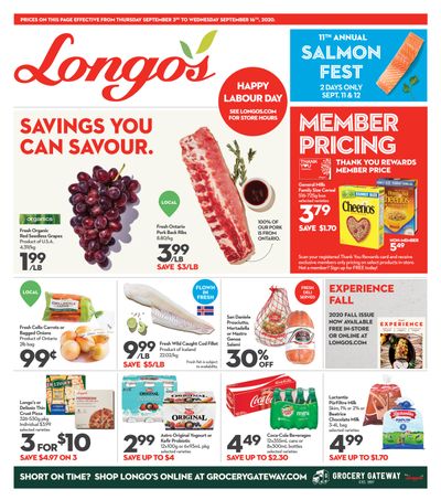 Longo's Flyer September 3 to 16