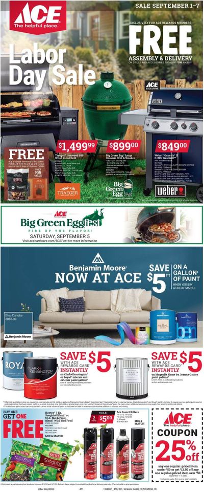 ACE Hardware Weekly Ad September 1 to September 7