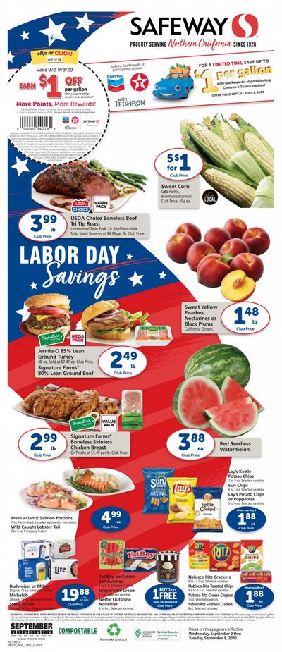 Safeway Weekly Ad September 2 to September 8